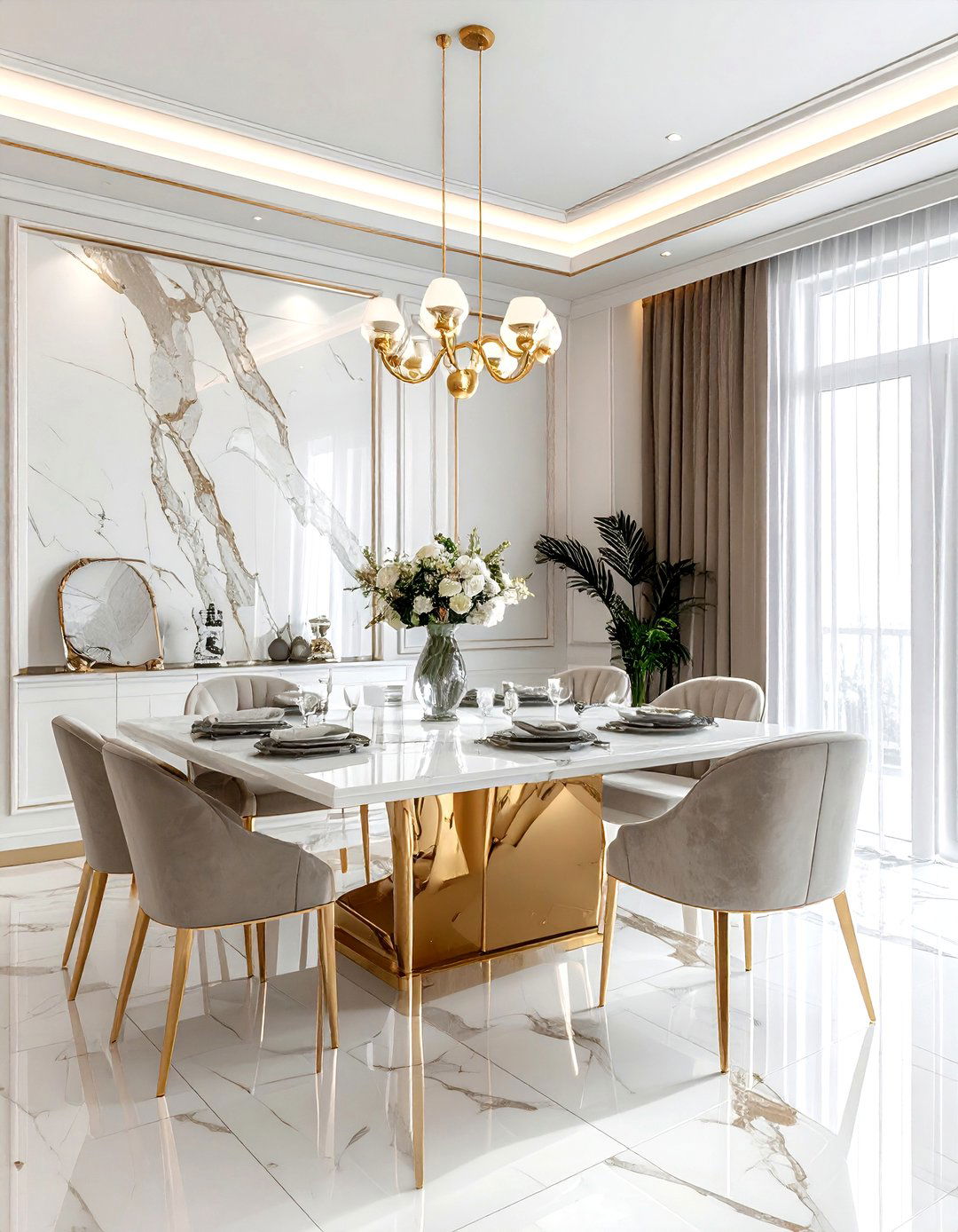 Marble Dining Room - 30 professional dining room ideas