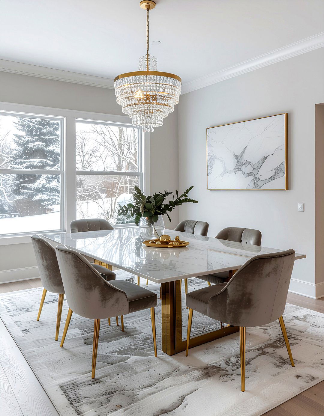 Marble Dining Table - 30 dining room table ideas