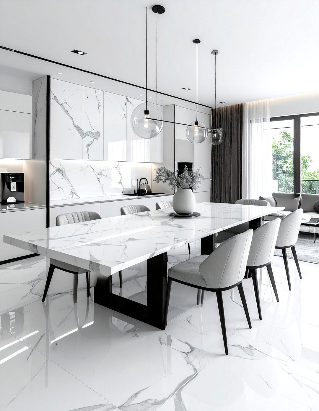 Marble Dining Table - 30 minimalist dining room ideas