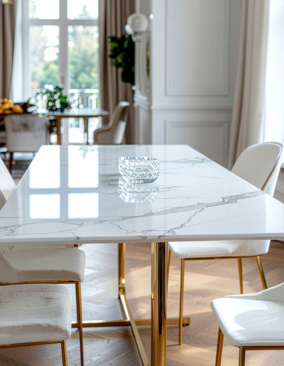 Marble Dining Table Top - 30 dining room styling tips