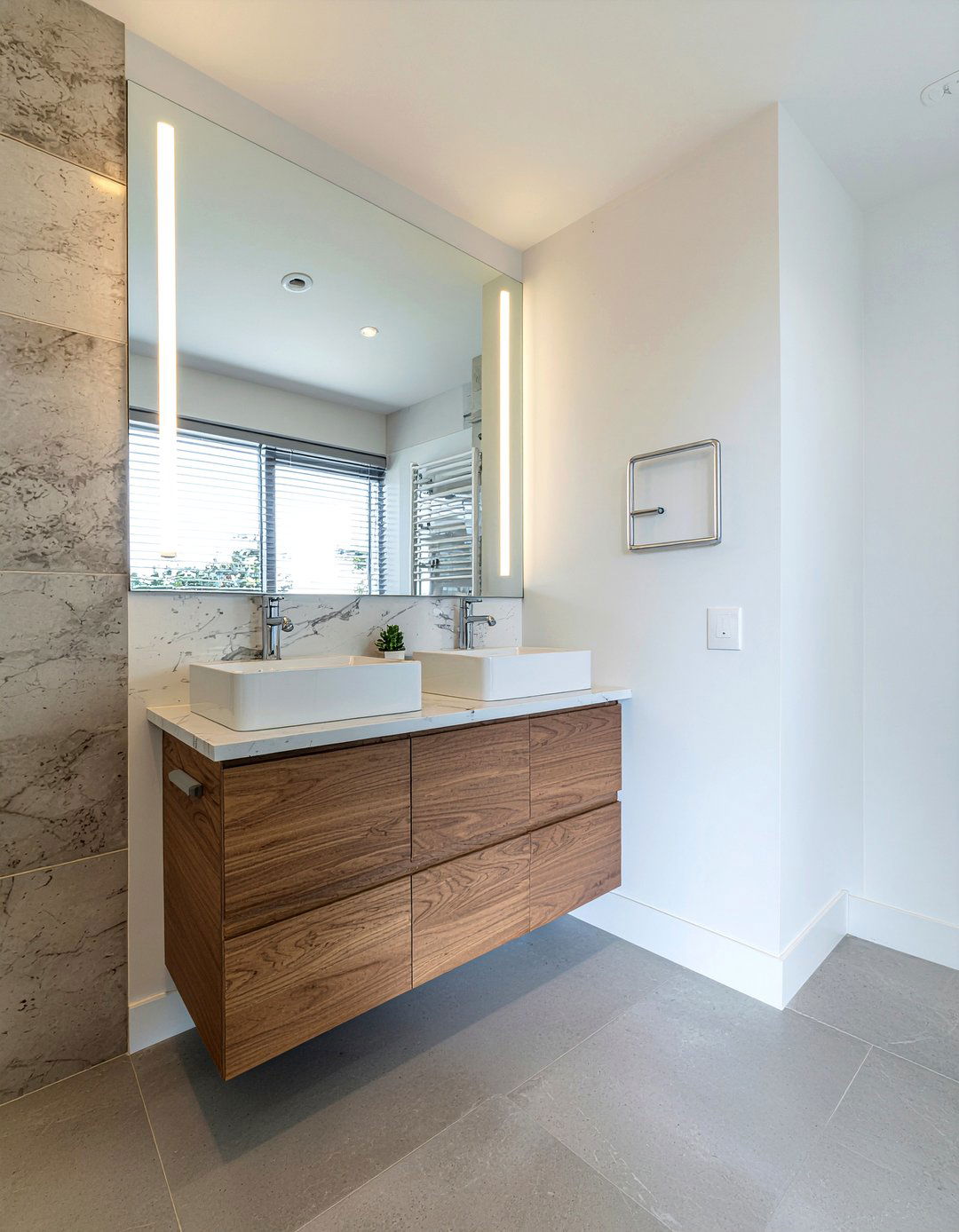 Marble Double Vanity - 30 bathroom investment piece ideas