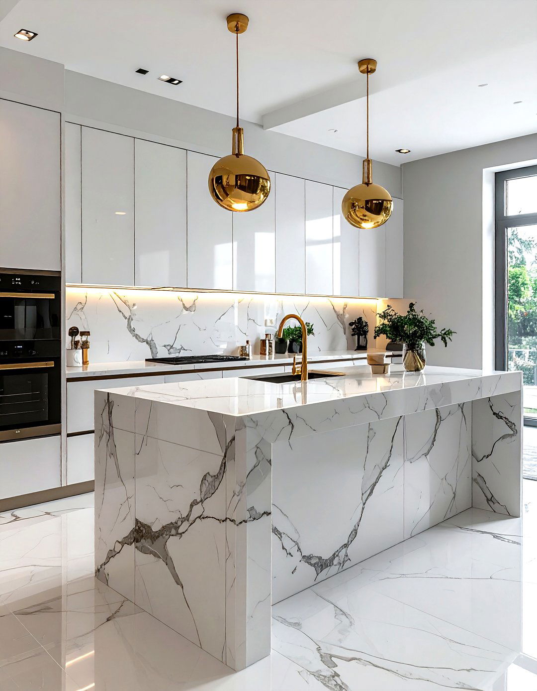 Marble Effect Kitchen - 30 German kitchen ideas