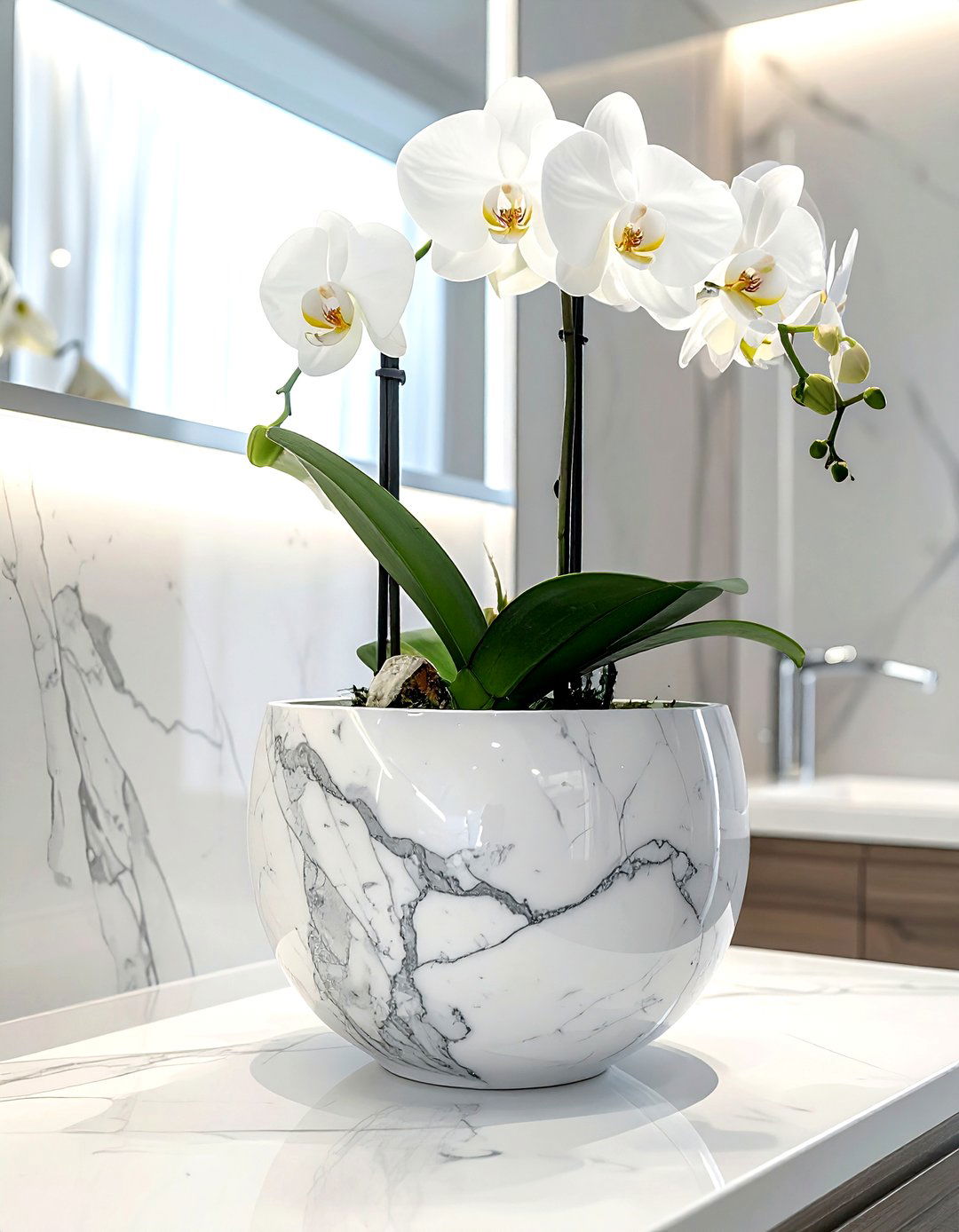 Marble Effect Planter - 30 decorative planter ideas