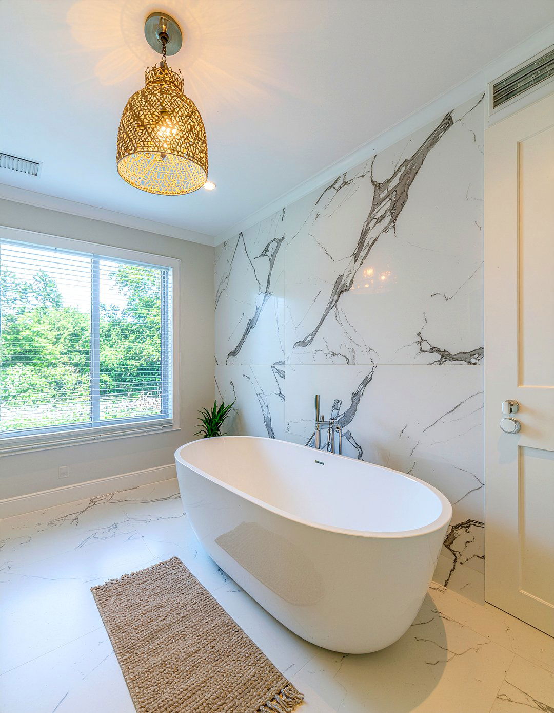 Marble Effect Porcelain - 30 new build bathroom ideas