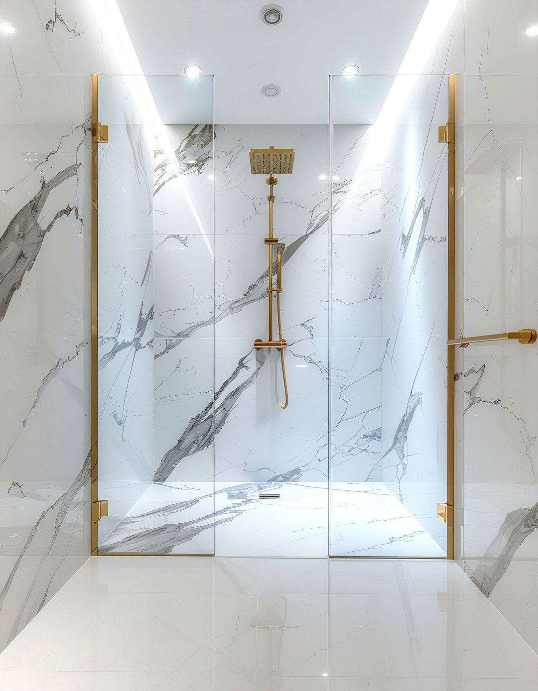 Marble Effect Wall Panel - 30 bathroom paneling ideas