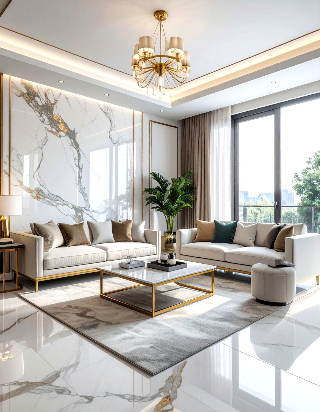 Marble Effect Wallpaper Living Room - 30 living room wallpaper ideas