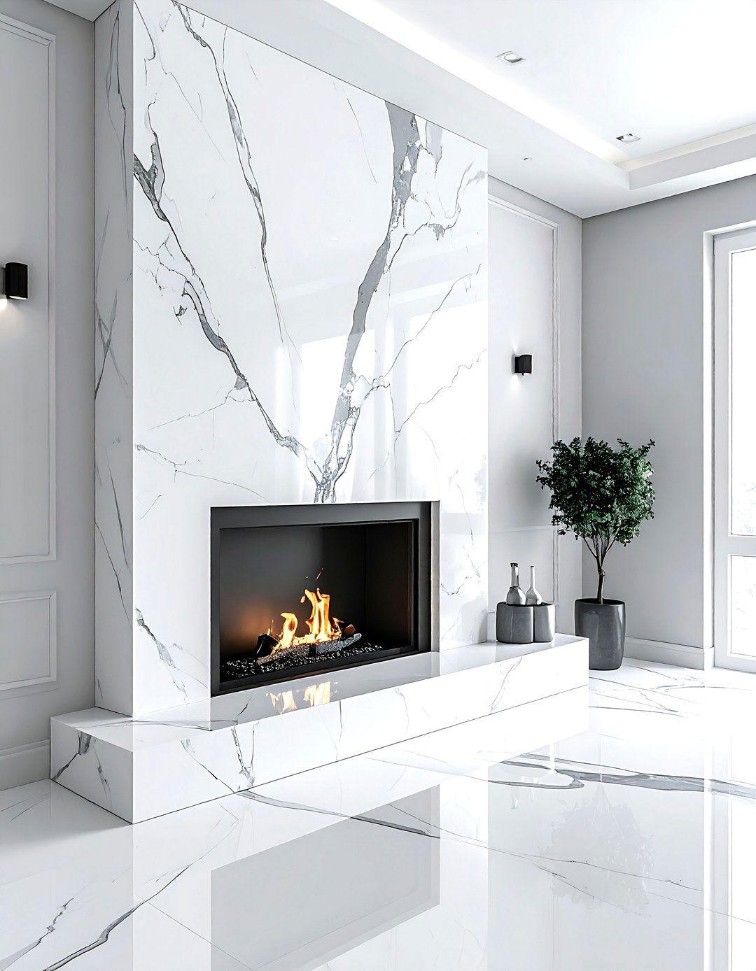 Marble Effect Wallpaper - 30 accent wallpaper ideas