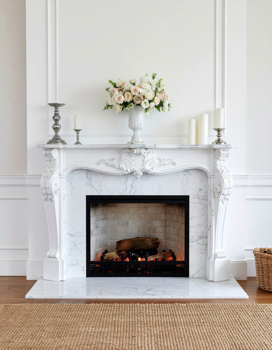 Marble Fireplace Surround - 30 period home living room ideas