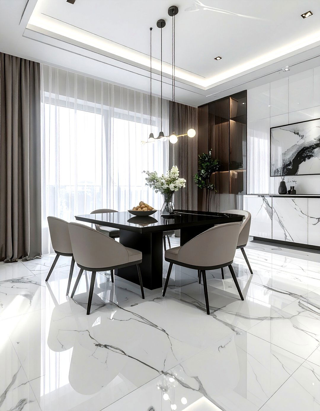 Marble Floor Dining Room - 30 architect designed dining room ideas