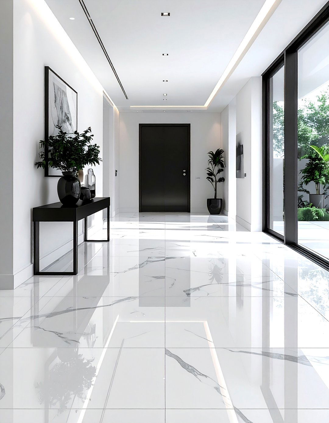 Marble Floor Entryway - 30 rich decor ideas