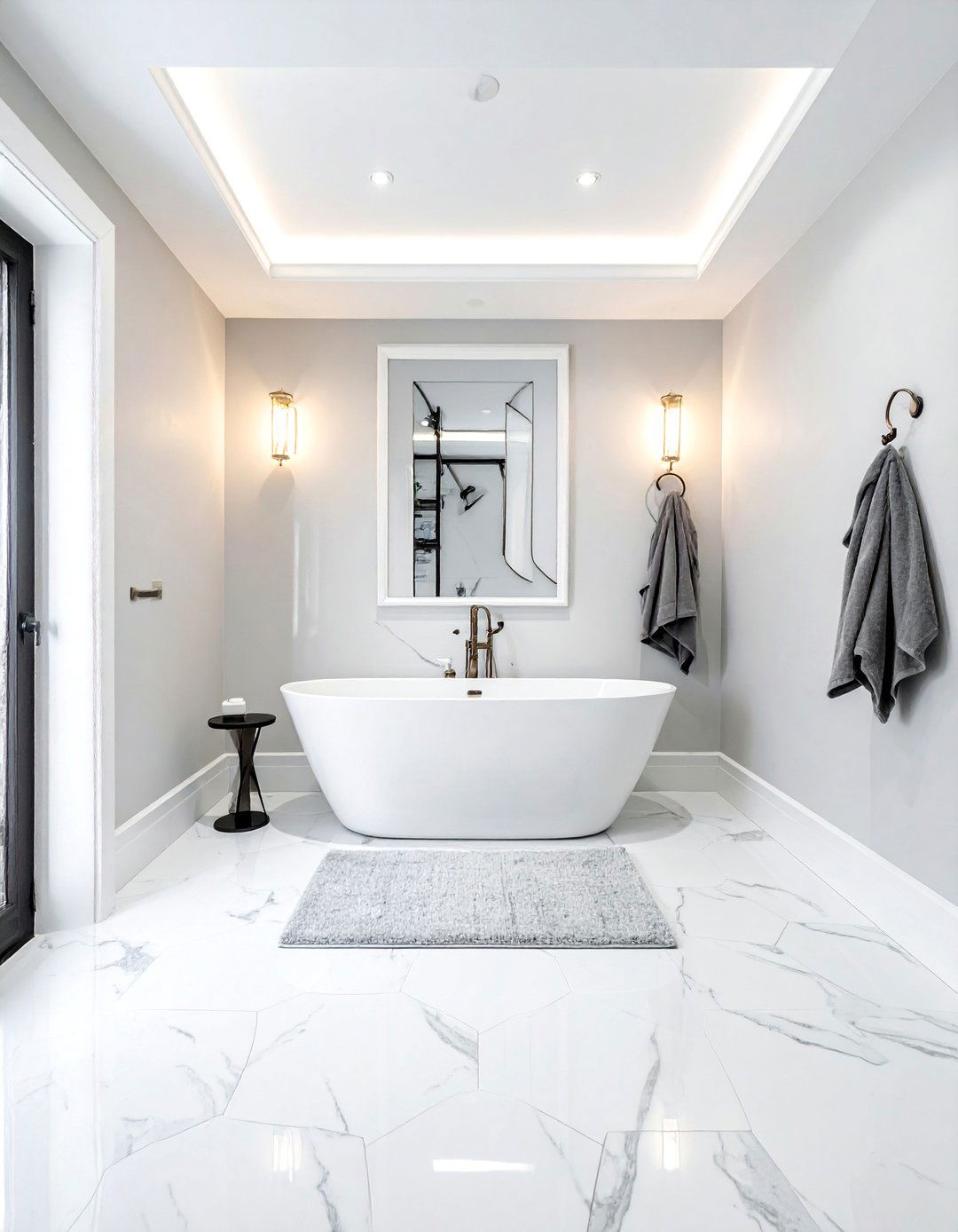 Marble Floor White Subway Tile - 30 white subway tile bathroom ideas