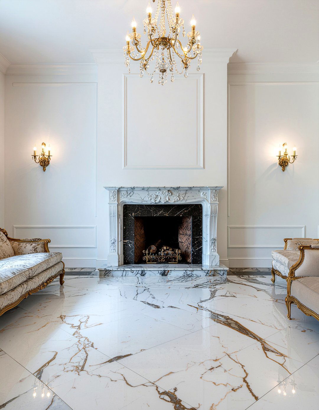 Marble Hearth - 30 living room Victorian furniture ideas