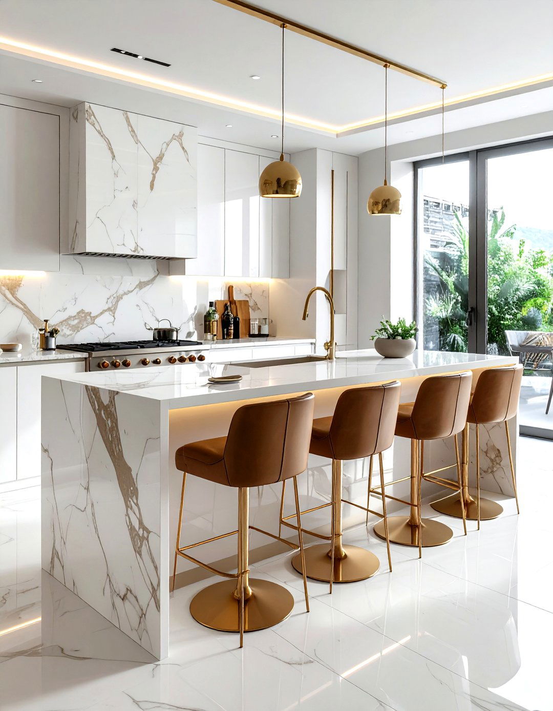 Marble Island Integrated Ventilation - 30 downdraft vent kitchen ideas