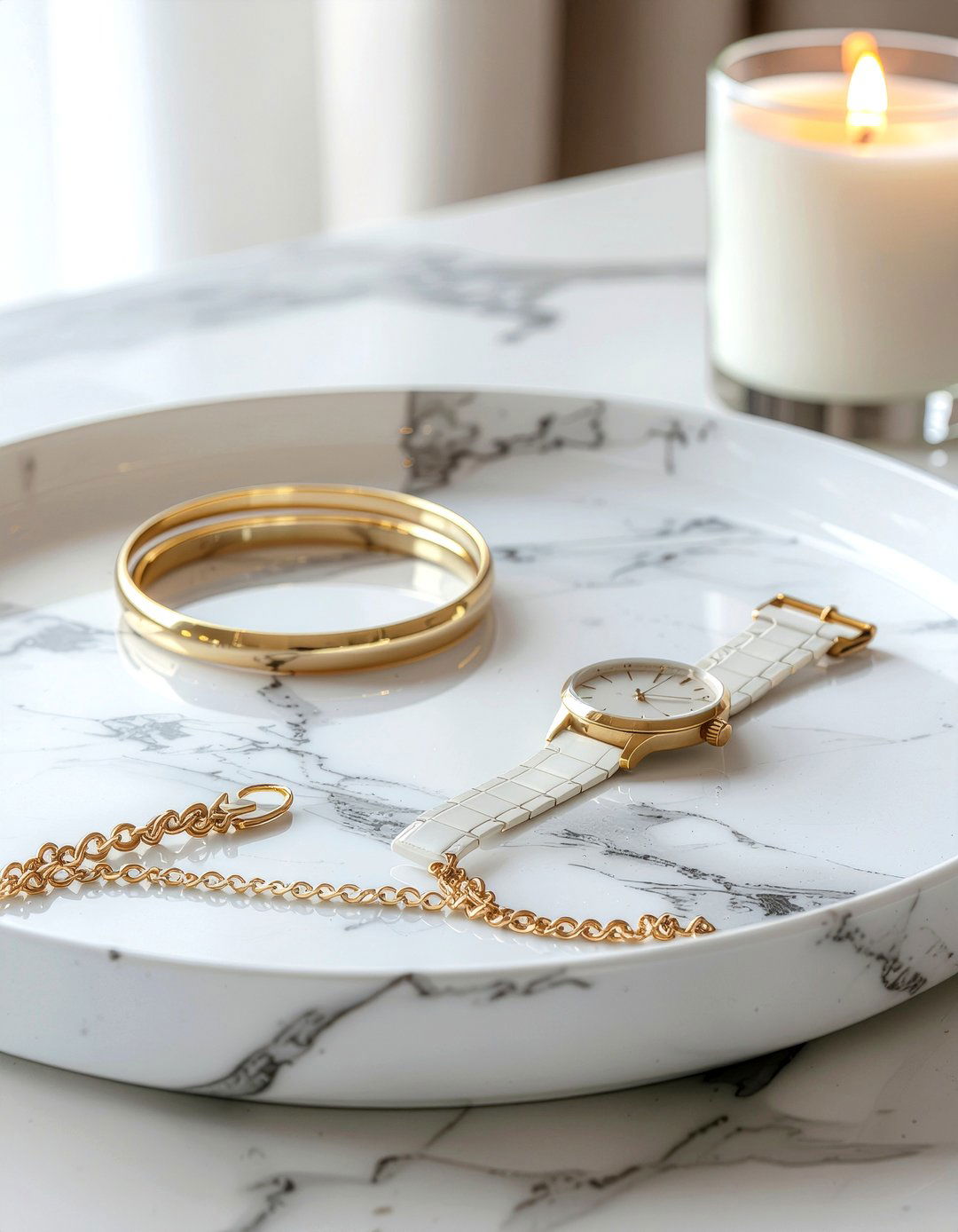 Marble Jewelry Tray - 30 bedroom jewelry storage ideas