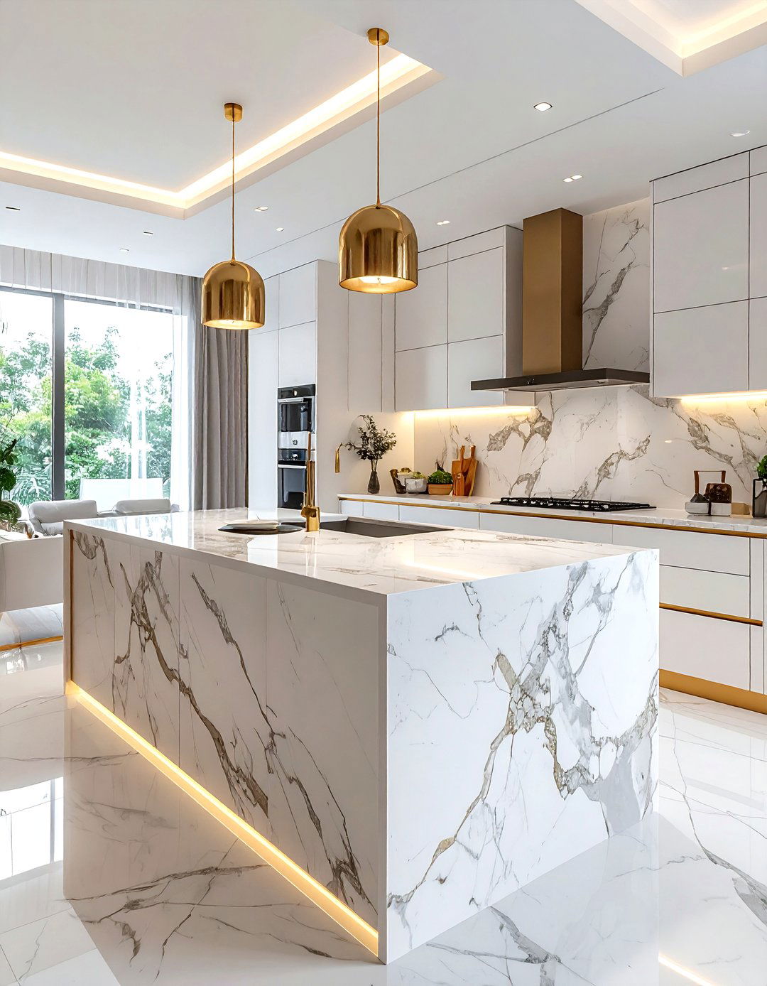 Marble Kitchen Countertop - 30 perfect kitchen ideas