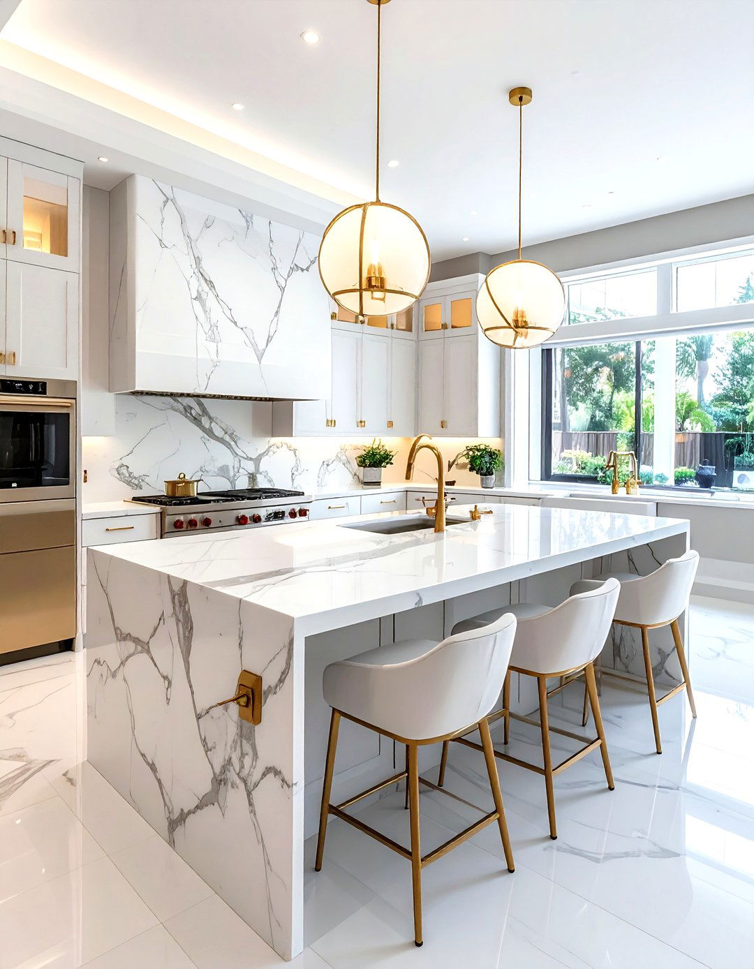 Marble Kitchen Island - 30 marble accent ideas