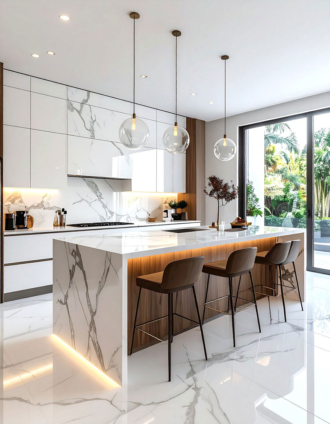 Marble Kitchen Island - 30 statement piece ideas