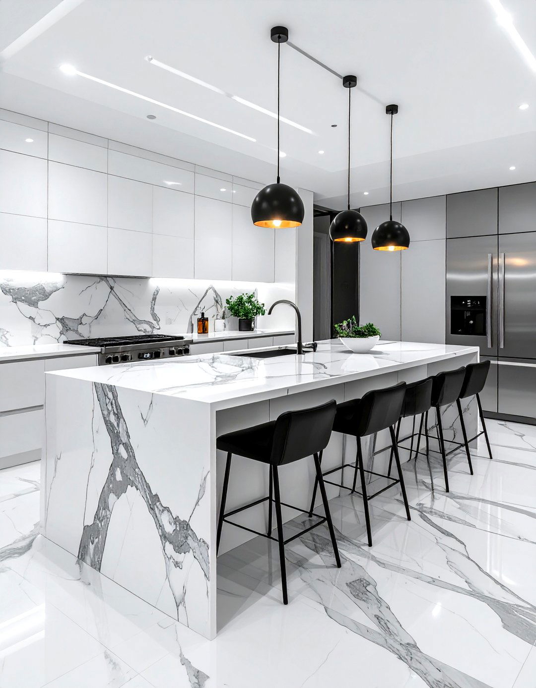 Marble Kitchen Island - 30 trendy decor ideas