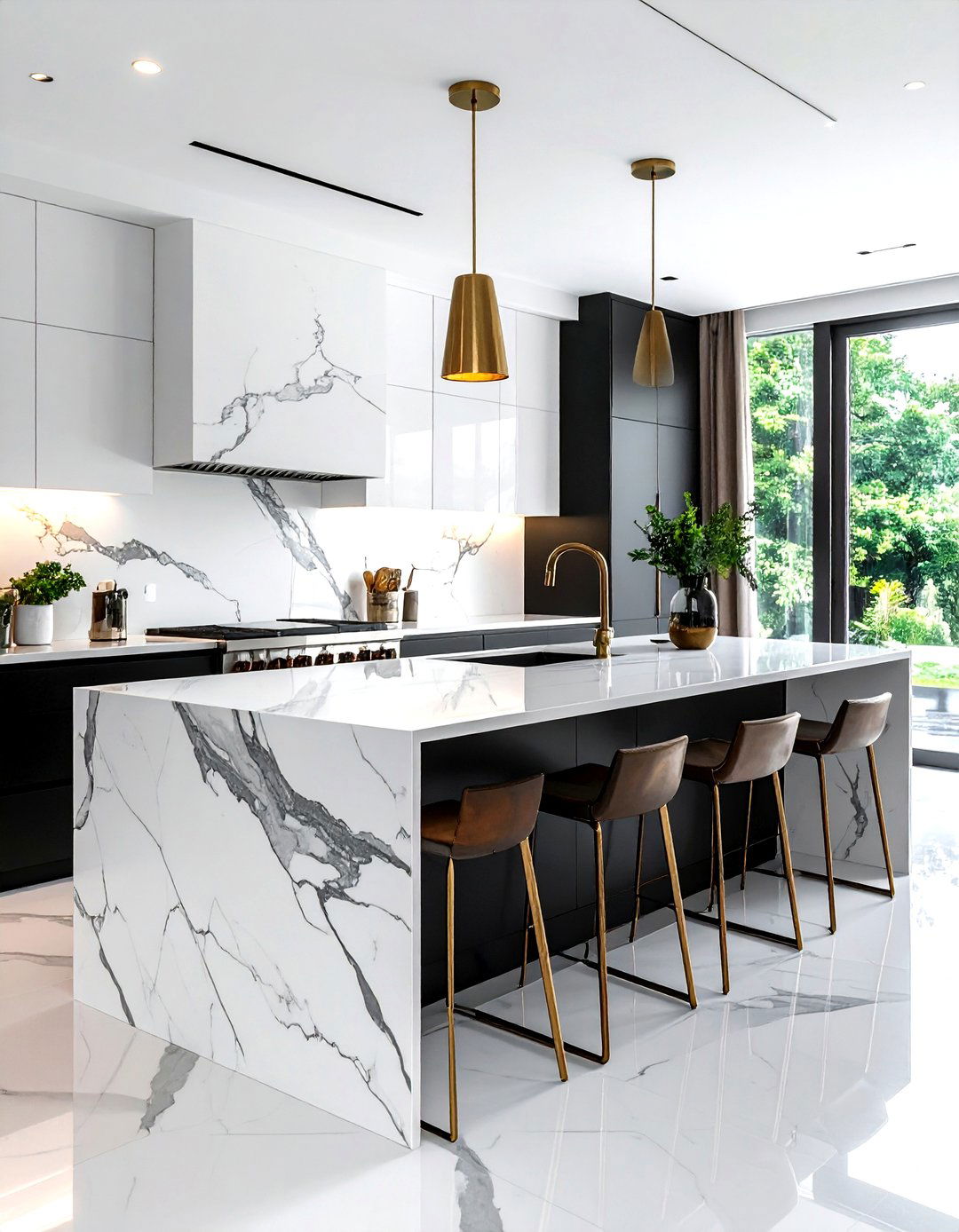 Marble Kitchen Island - 30 designer home decor ideas
