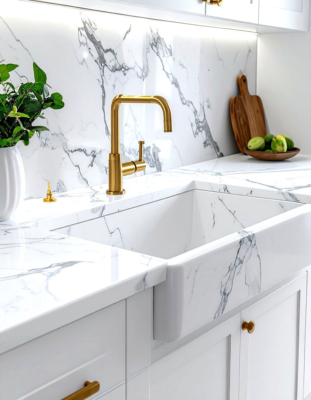 Marble Kitchen Sink - 30 marble accent ideas