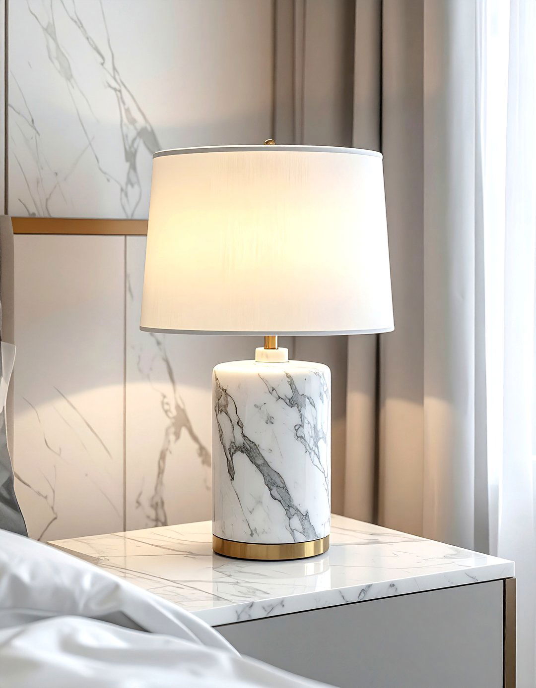 Marble Lamp - 30 marble decor ideas