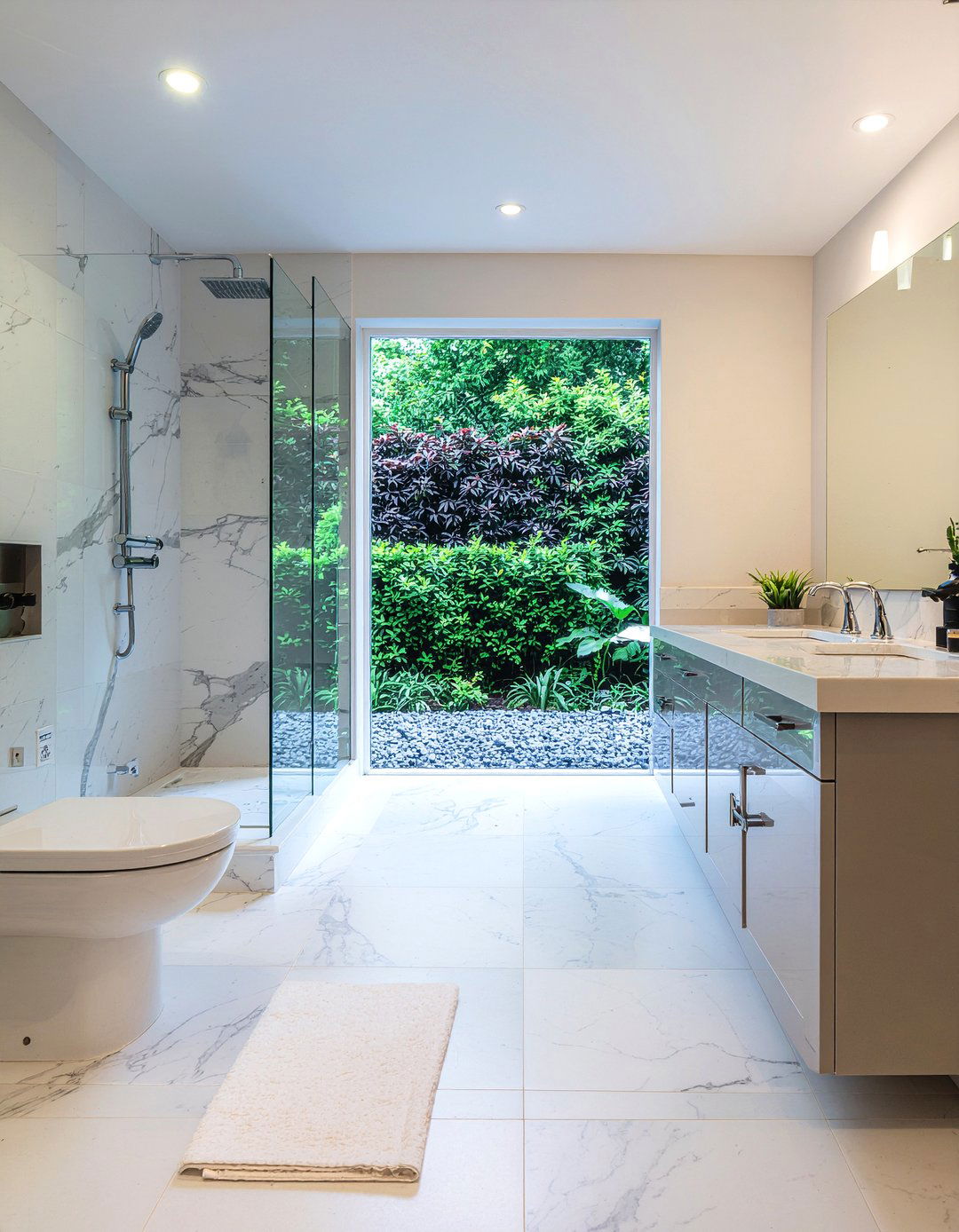 Marble Large Subway Tile Bathroom - 30 large subway tile bathroom ideas