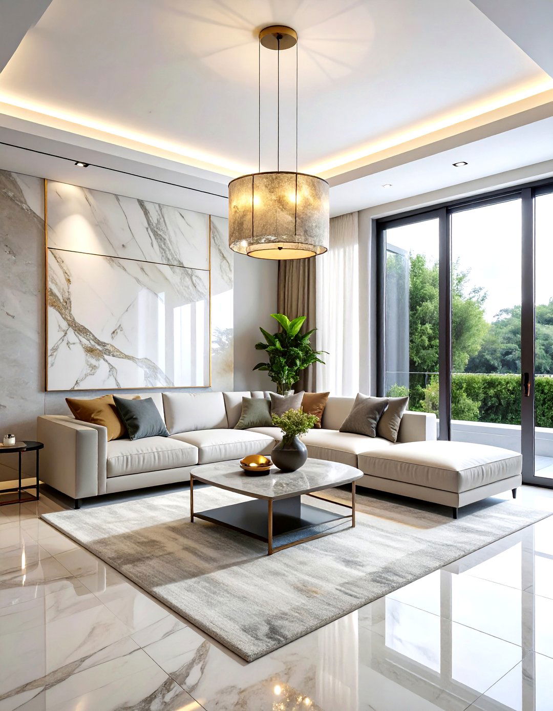 Marble Lighting Fixture - 30 marble accent ideas