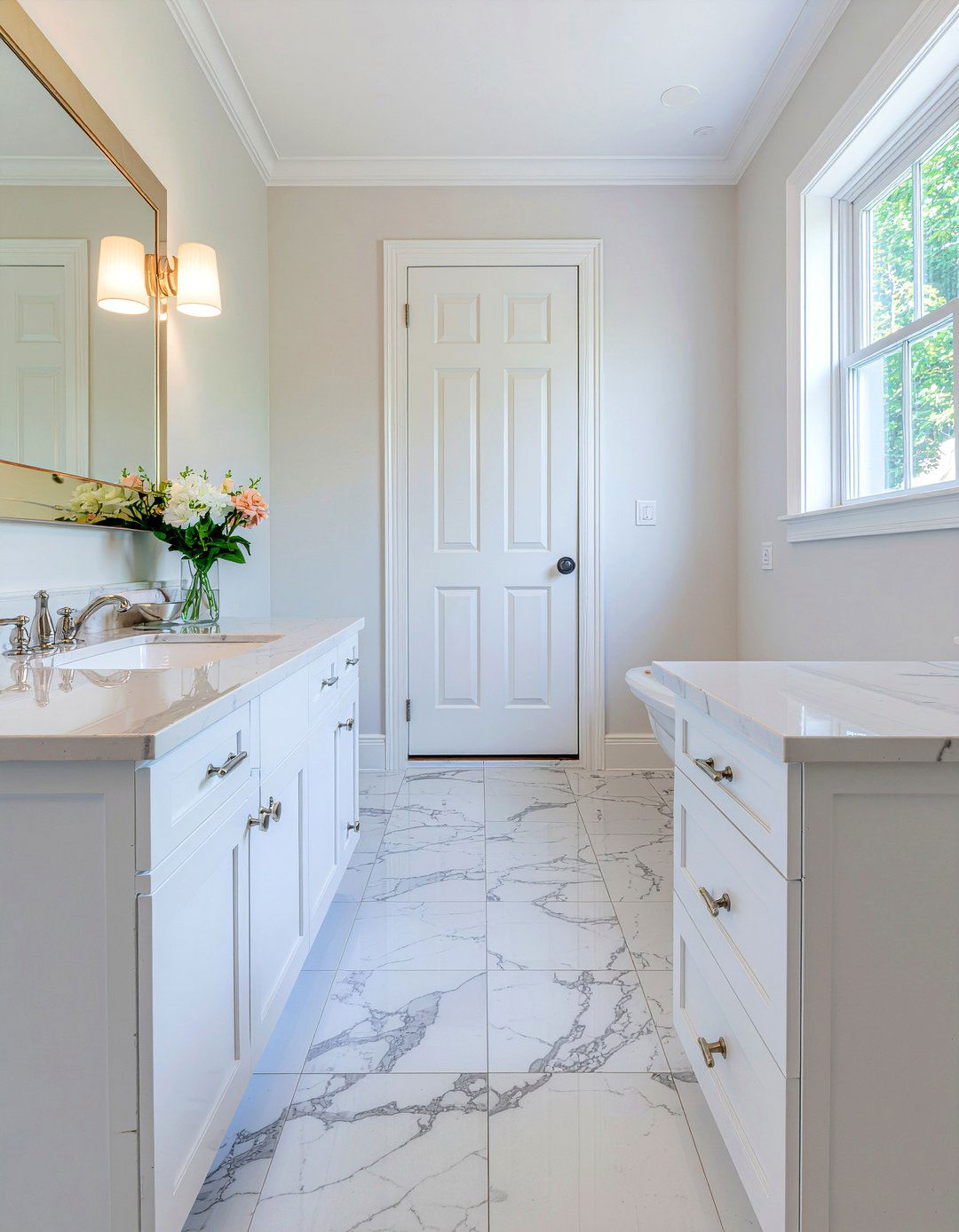 Marble Look Quartz Bathroom - 30 quartz countertop bathroom ideas