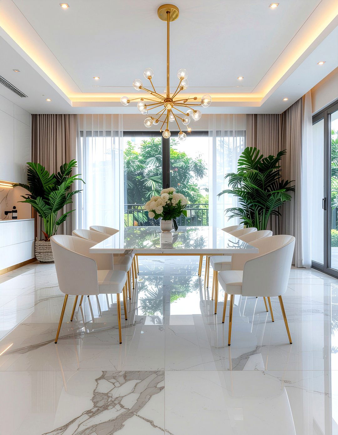 Marble Look Vinyl Floor - 30 dining room vinyl floor ideas