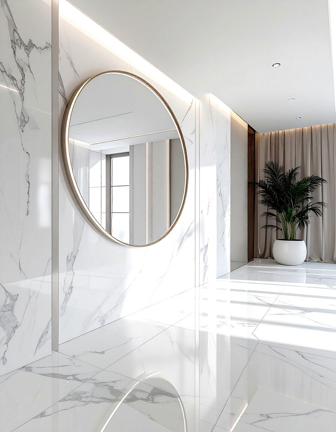 Marble Mirror Frame - 30 marble accent ideas