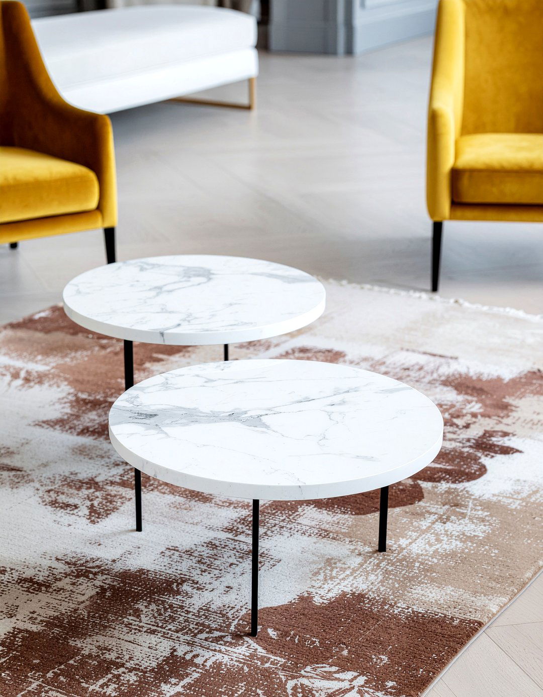 Marble Nesting Coffee Tables - 30 living room nesting tables