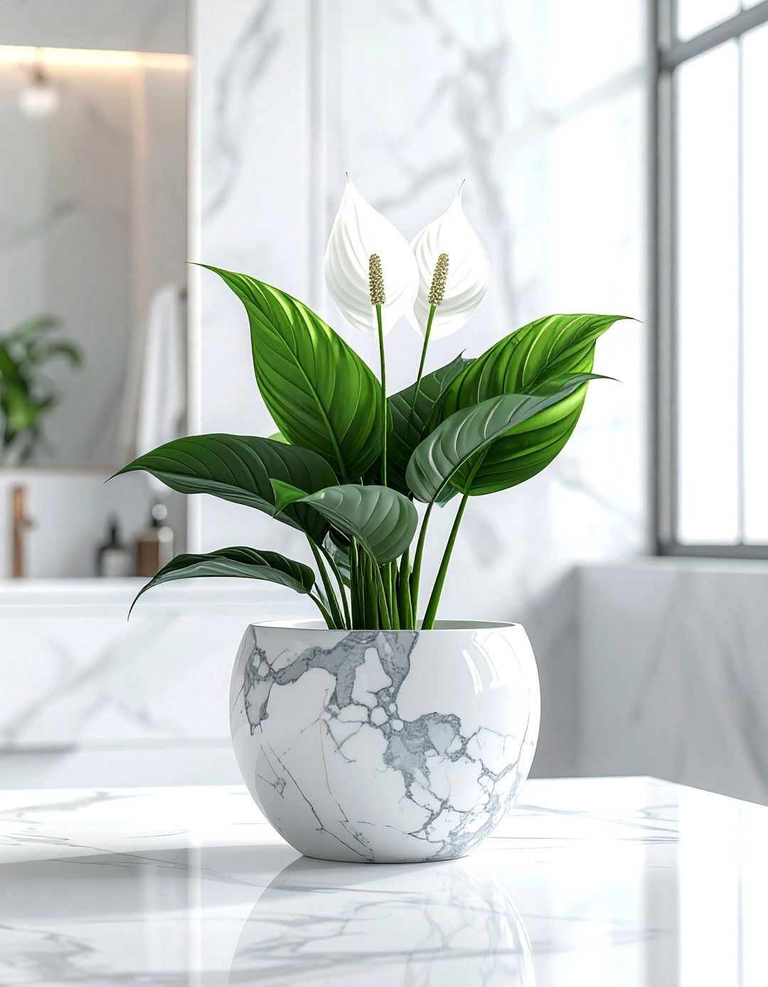 Marble Pattern Plant Pot - 30 planter ideas
