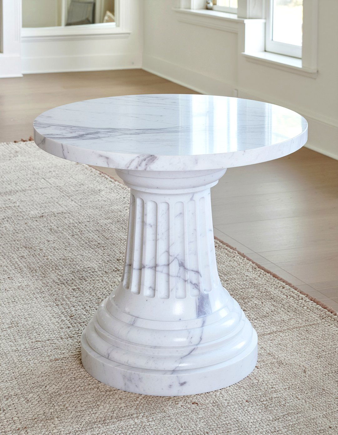 Marble Pedestal Table - 30 living room maximalist furniture ideas