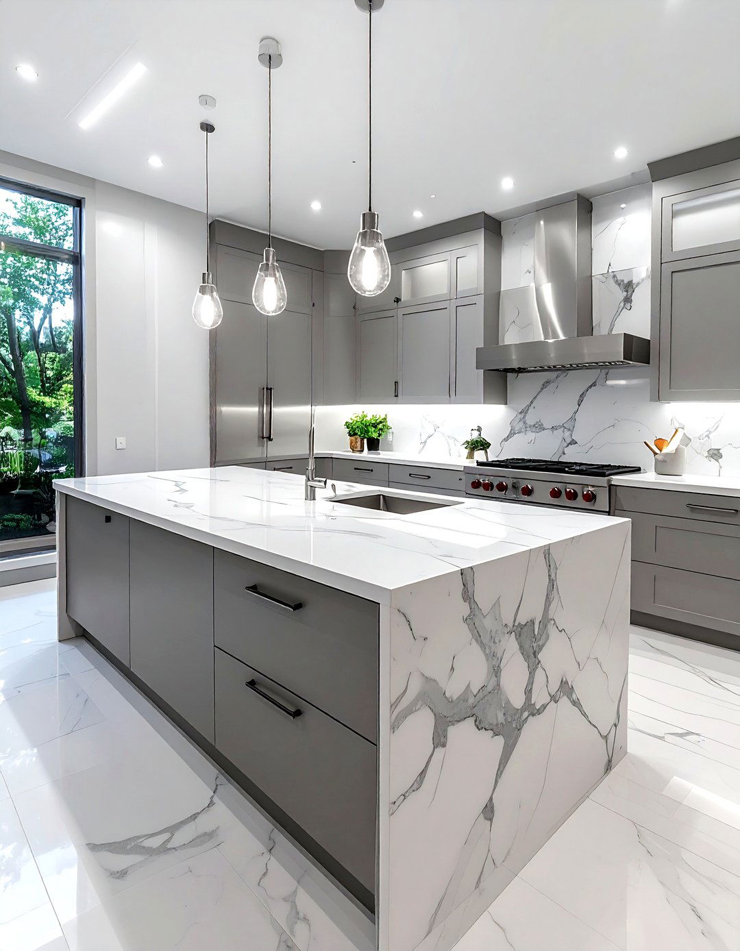 Marble Prep Counter - 30 kitchen prep kitchen ideas