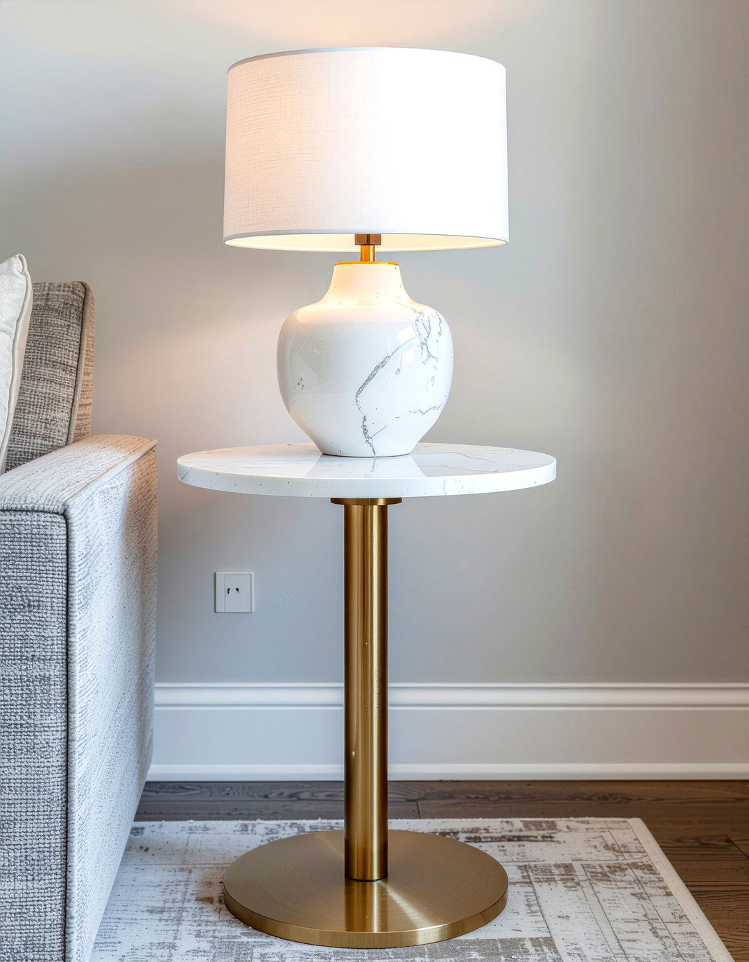 Marble Side Table - 30 living room minimalist furniture ideas