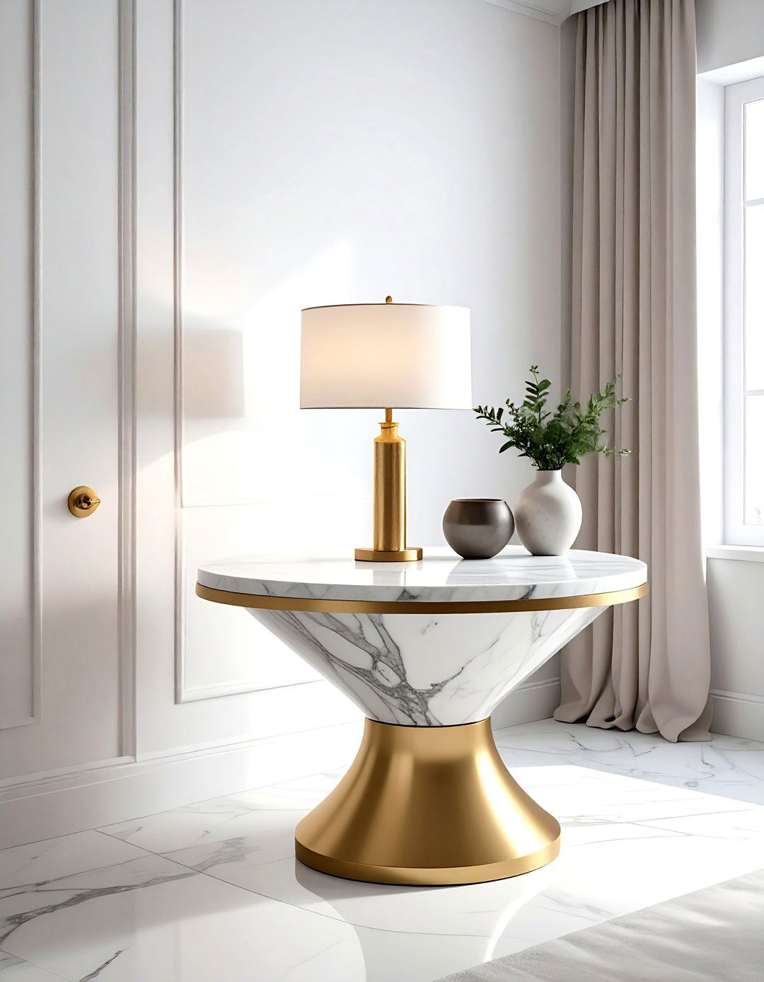 Marble Side Table - 30 marble accent ideas