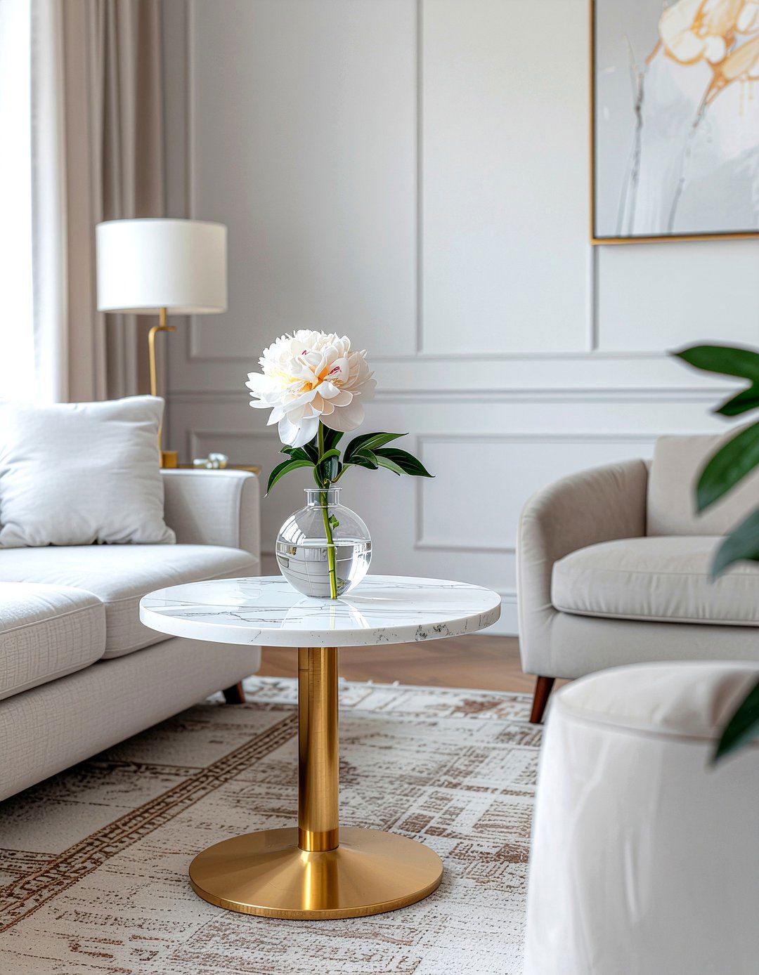 Marble Side Table - 30 living room eclectic furniture ideas