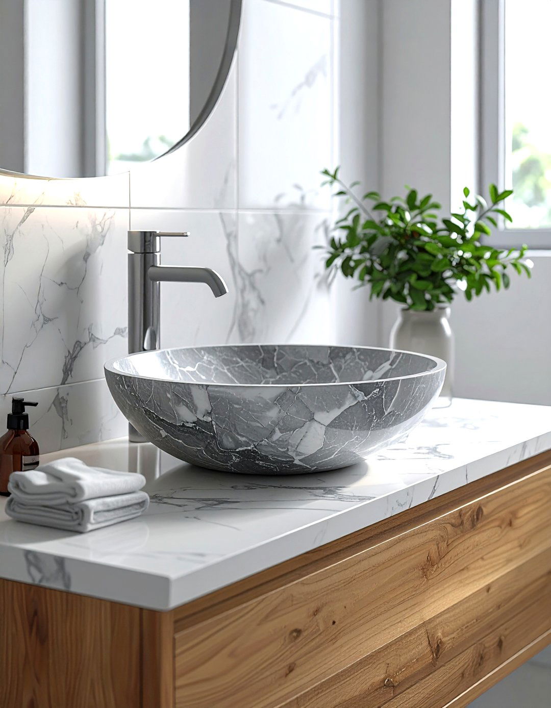 Marble Sink - 30 marble decor ideas