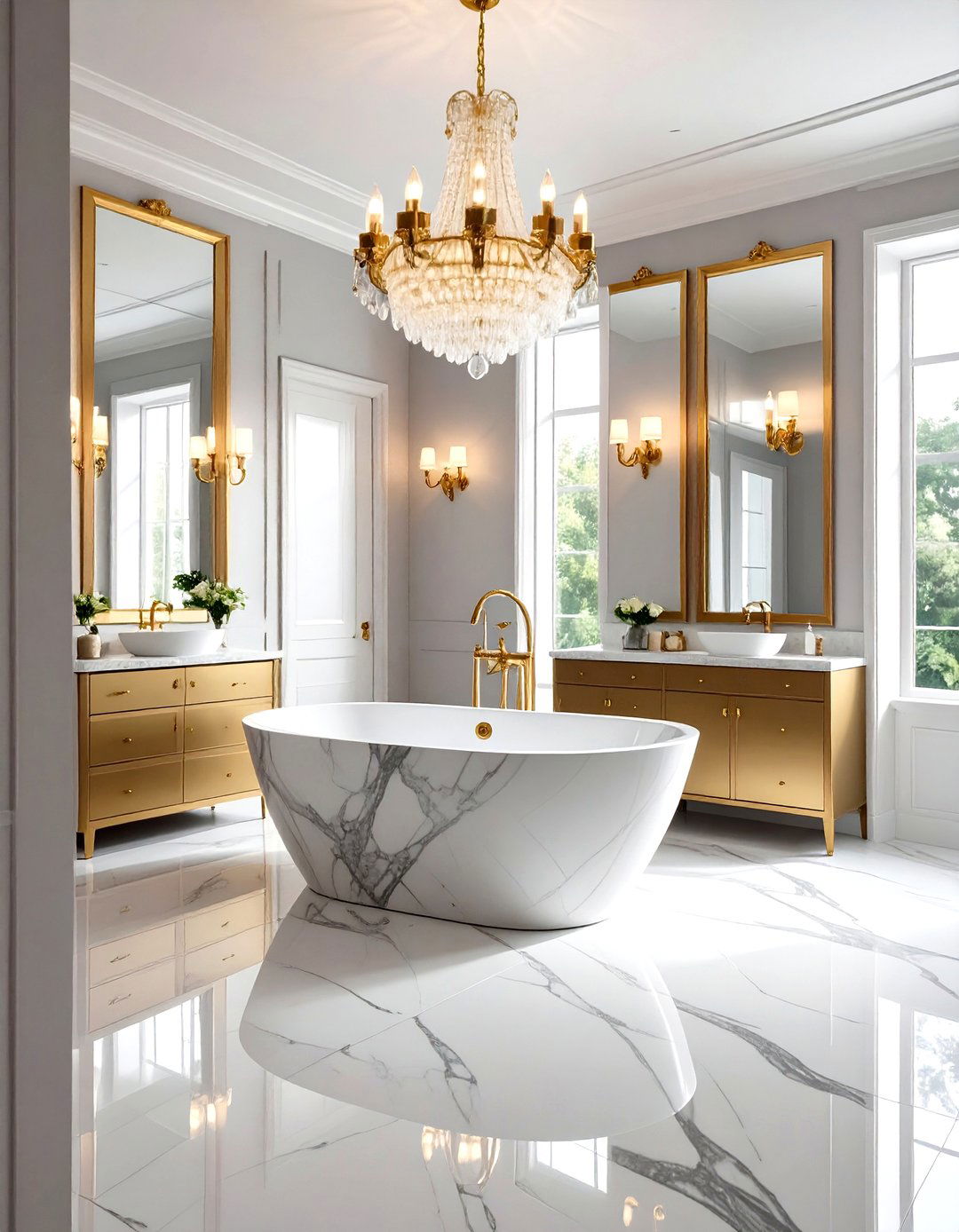 Marble Soaking Tub - 30 soaking tub ideas