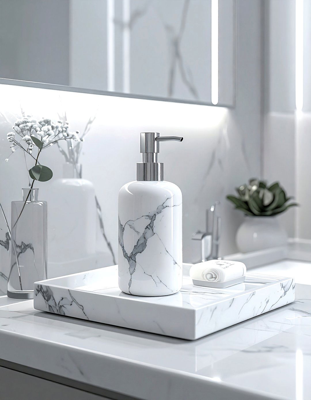 Marble Soap Dispenser - 30 bathroom soap dispenser ideas