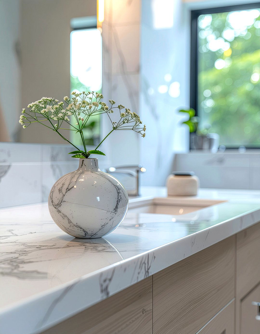 Marble Stone Vase - 30 empty vase decor ideas