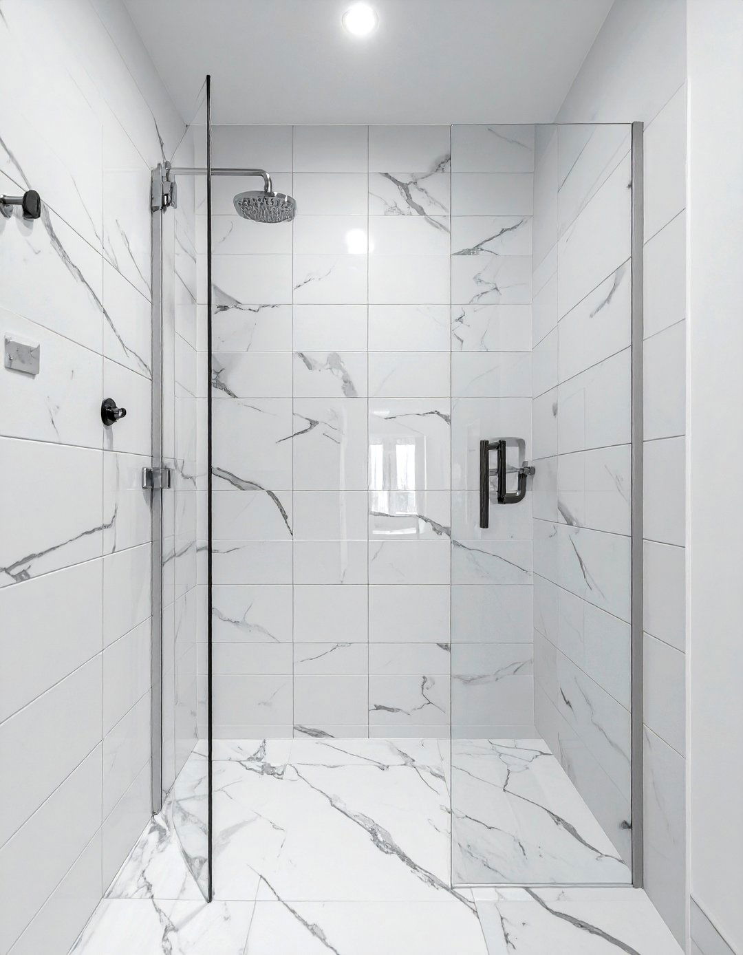 Marble Subway Tile - 30 transitional bathroom ideas