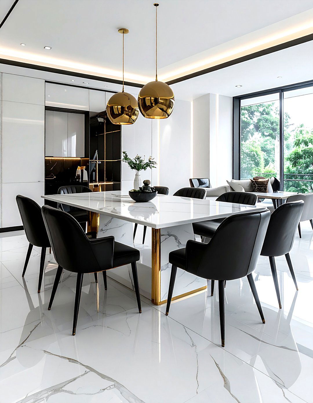 Marble Table Dining Room - 30 show home dining room ideas