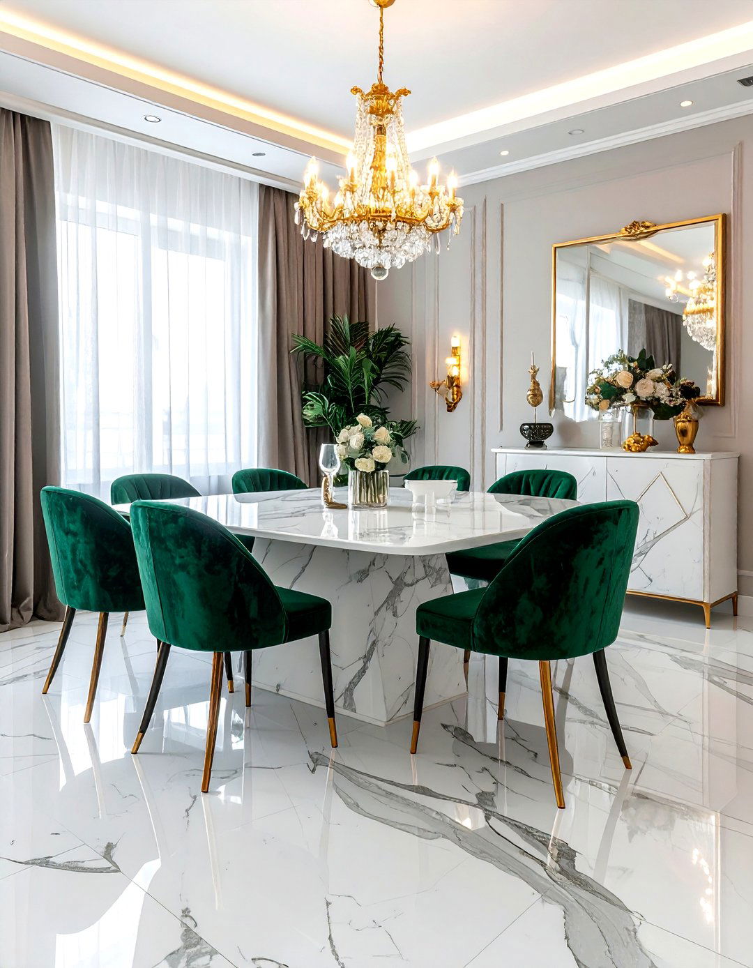 Marble Table Dining Room - 30 striking dining room ideas