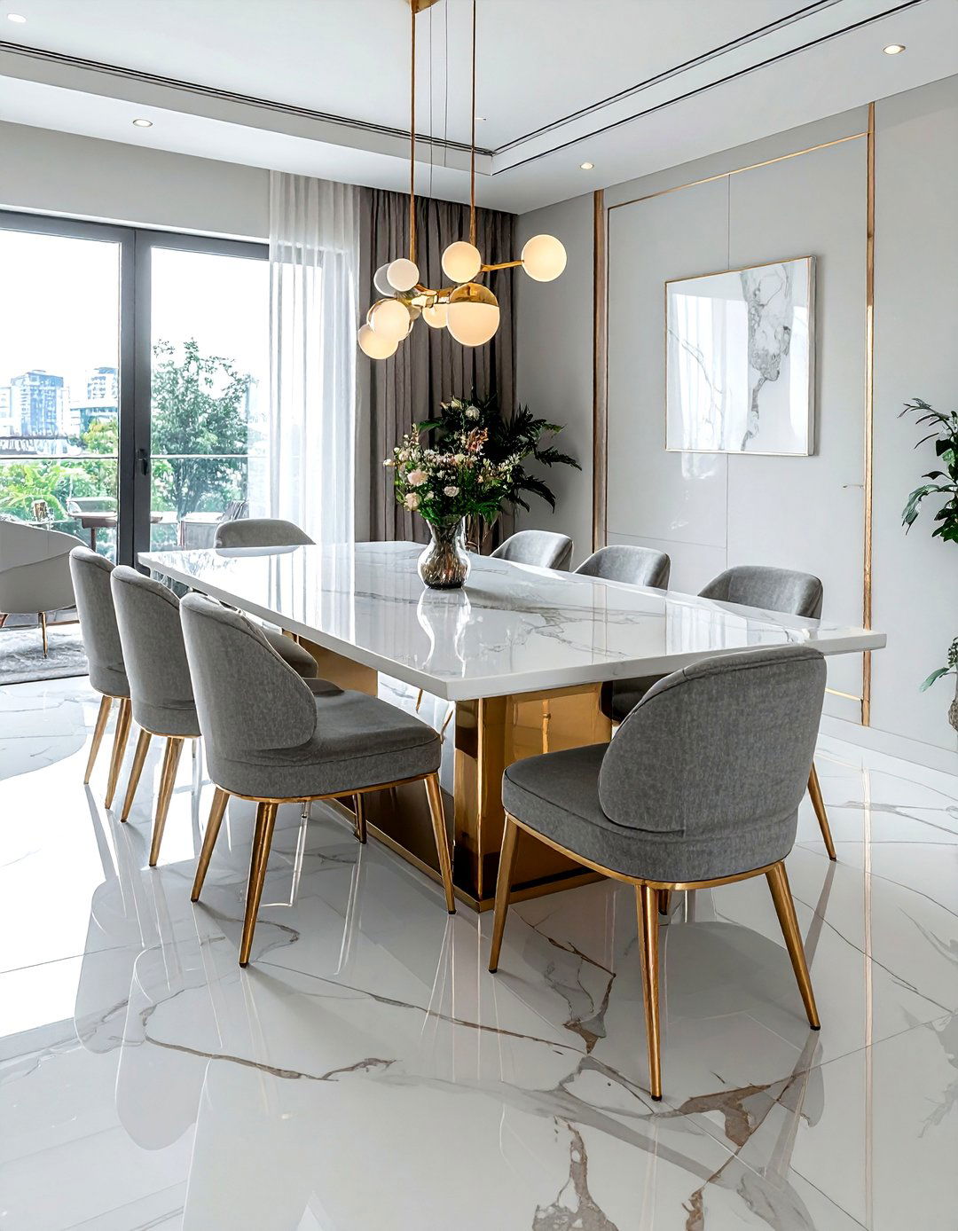 Marble Table Dining Room - 30 textured dining room ideas