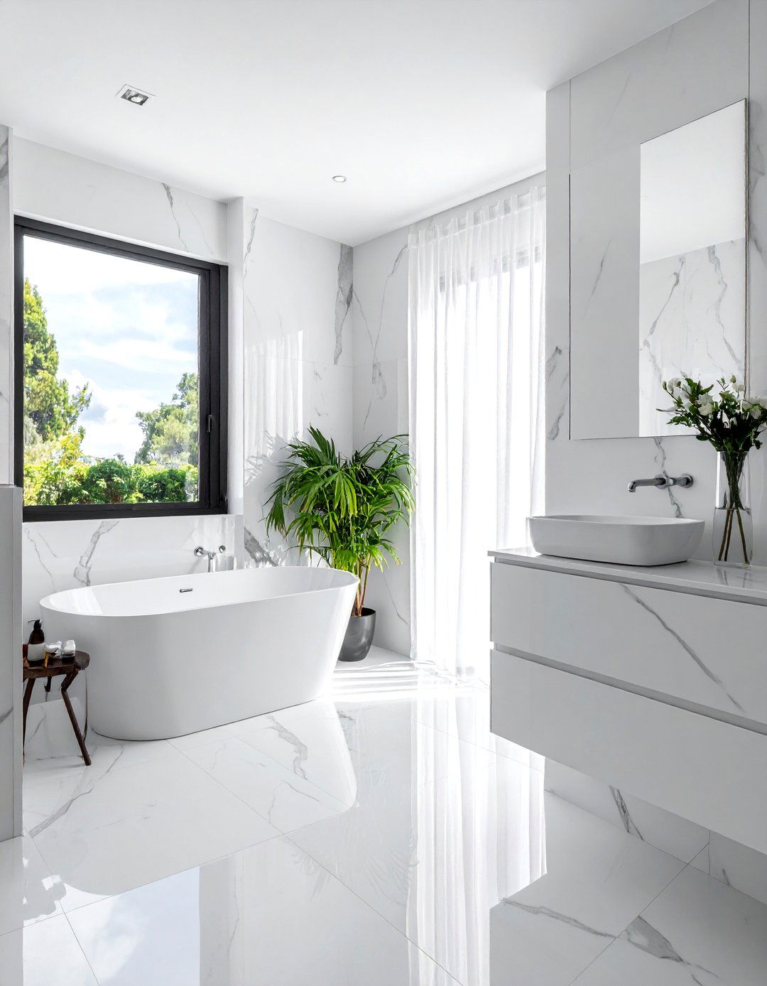 Marble Tile - 30 dreamy bathroom ideas