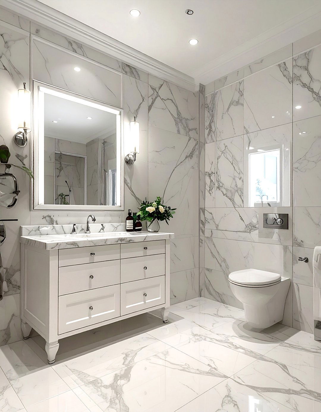 Marble Tile Bathroom - 30 Property Brothers bathroom ideas