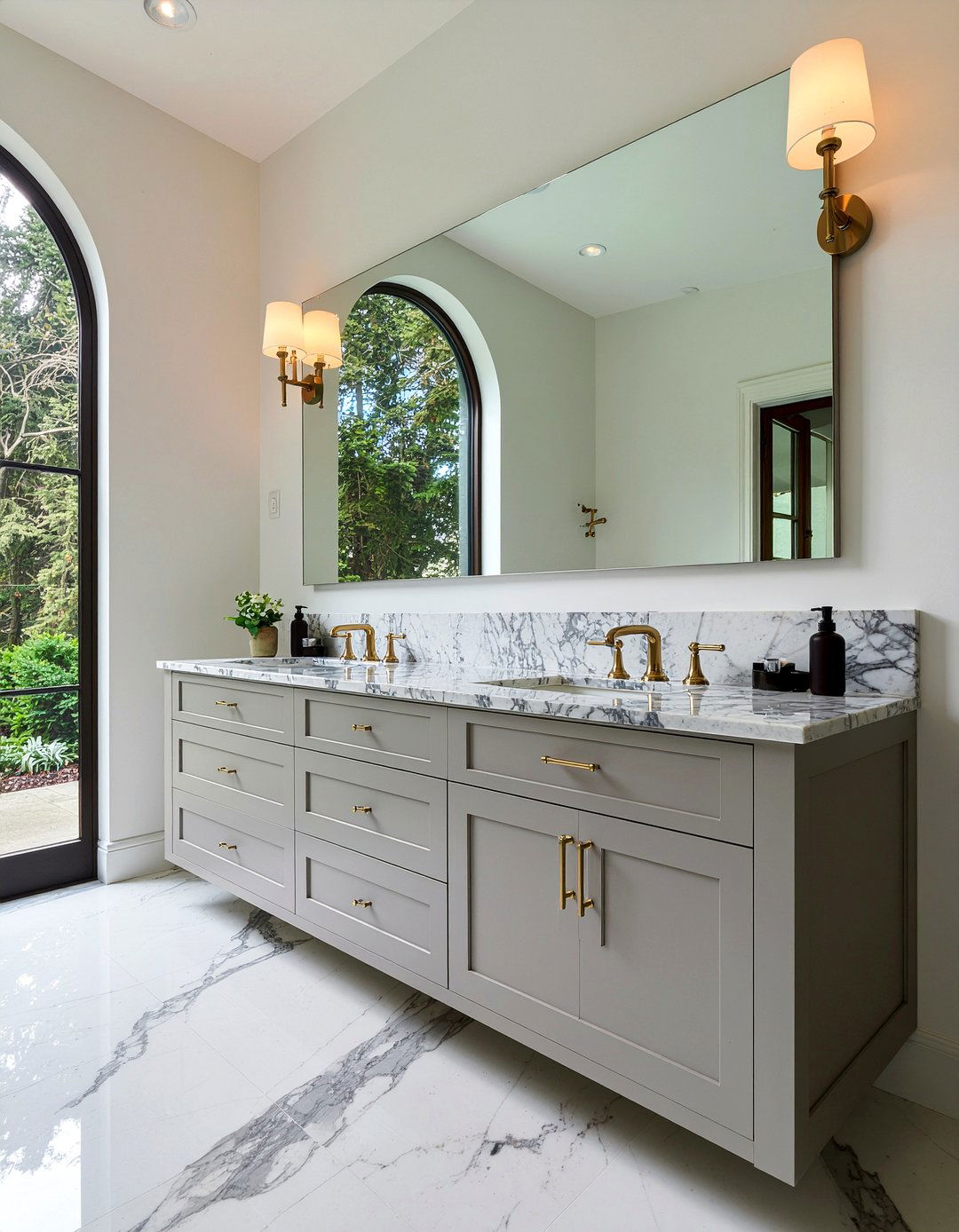Marble Top Bathroom Vanity - 30 bathroom cabinet ideas
