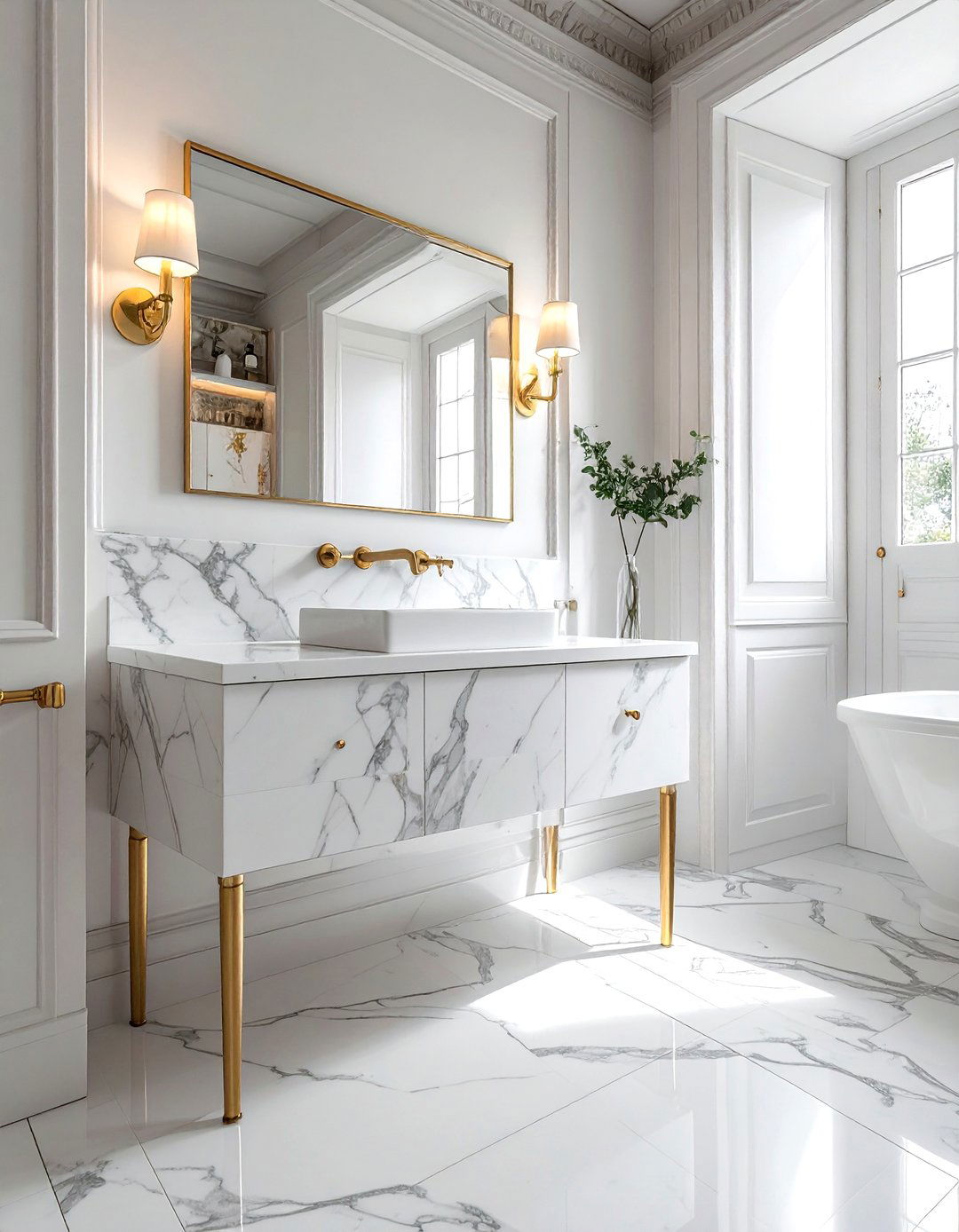 Marble Top Bathroom Washstand - 30 Tudor bathroom ideas