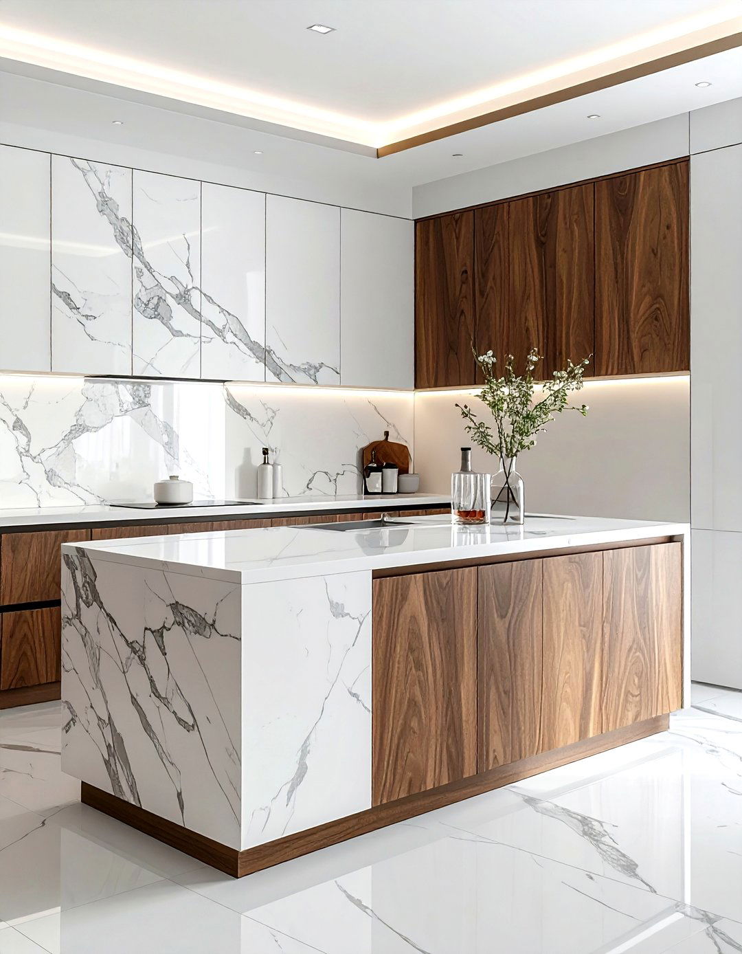 Marble Top Cabinet - 30 dining room display cabinet ideas